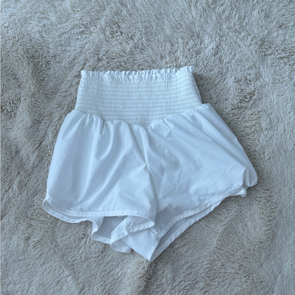 aerie white athletic shorts